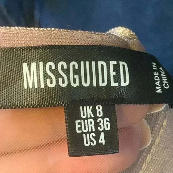 Misguided Women’s Mesh Bandage Corset Detail Mini Dress stretchy material. - Picture 7 of 14